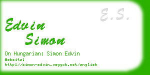 edvin simon business card